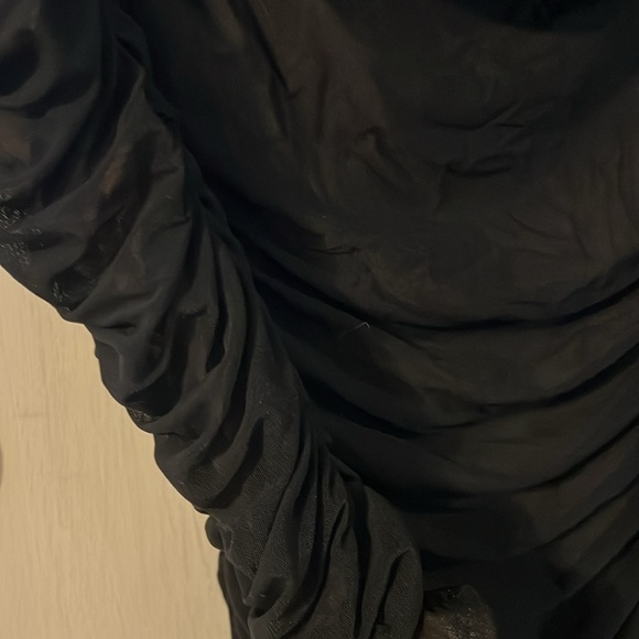 SHEIN black fully lined rushed xl dress - Picture 3 of 5